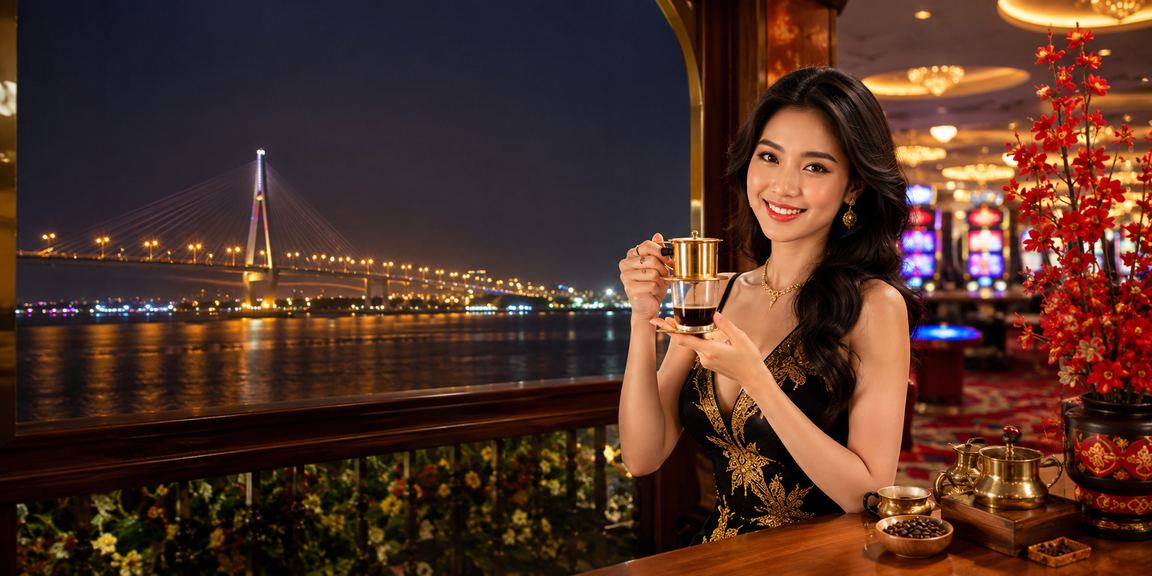 Người dùng tại Cần Thơ ngồi quán cà phê kiểm tra tài khoản cá cược và bảo mật trên điện thoại