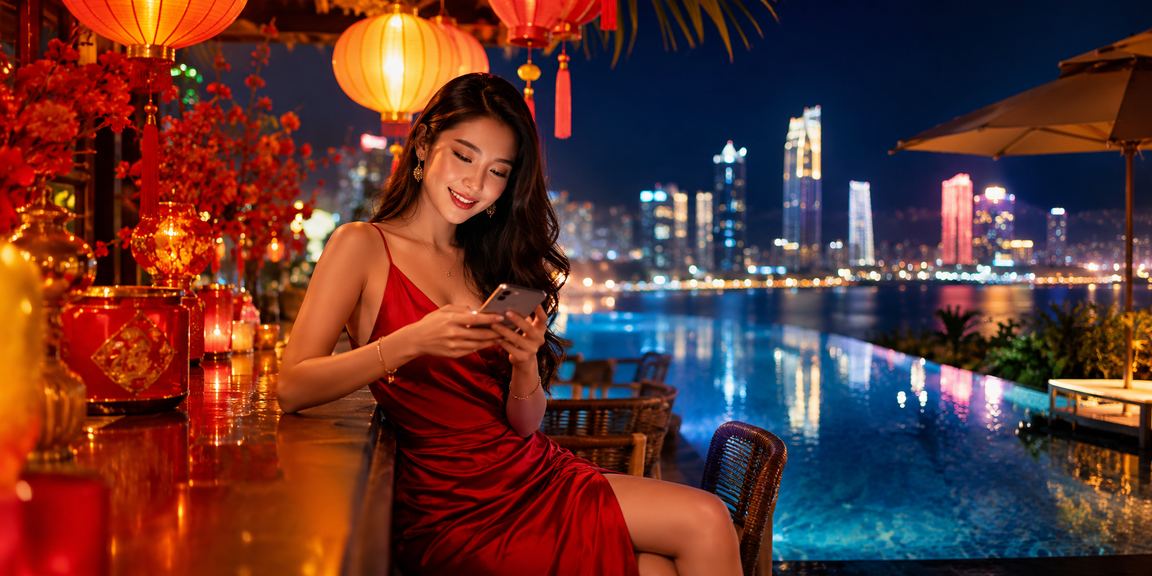Thành viên VIP tại chợ đêm Nha Trang nhận thông báo hoàn trả và kiểm tra điểm tích lũy trên điện thoại